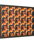 Rottweiler Chic Pawsitivity Matte Canvas, Framed