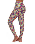 Glitchy Bulldog Blitz High Waisted Yoga Leggings