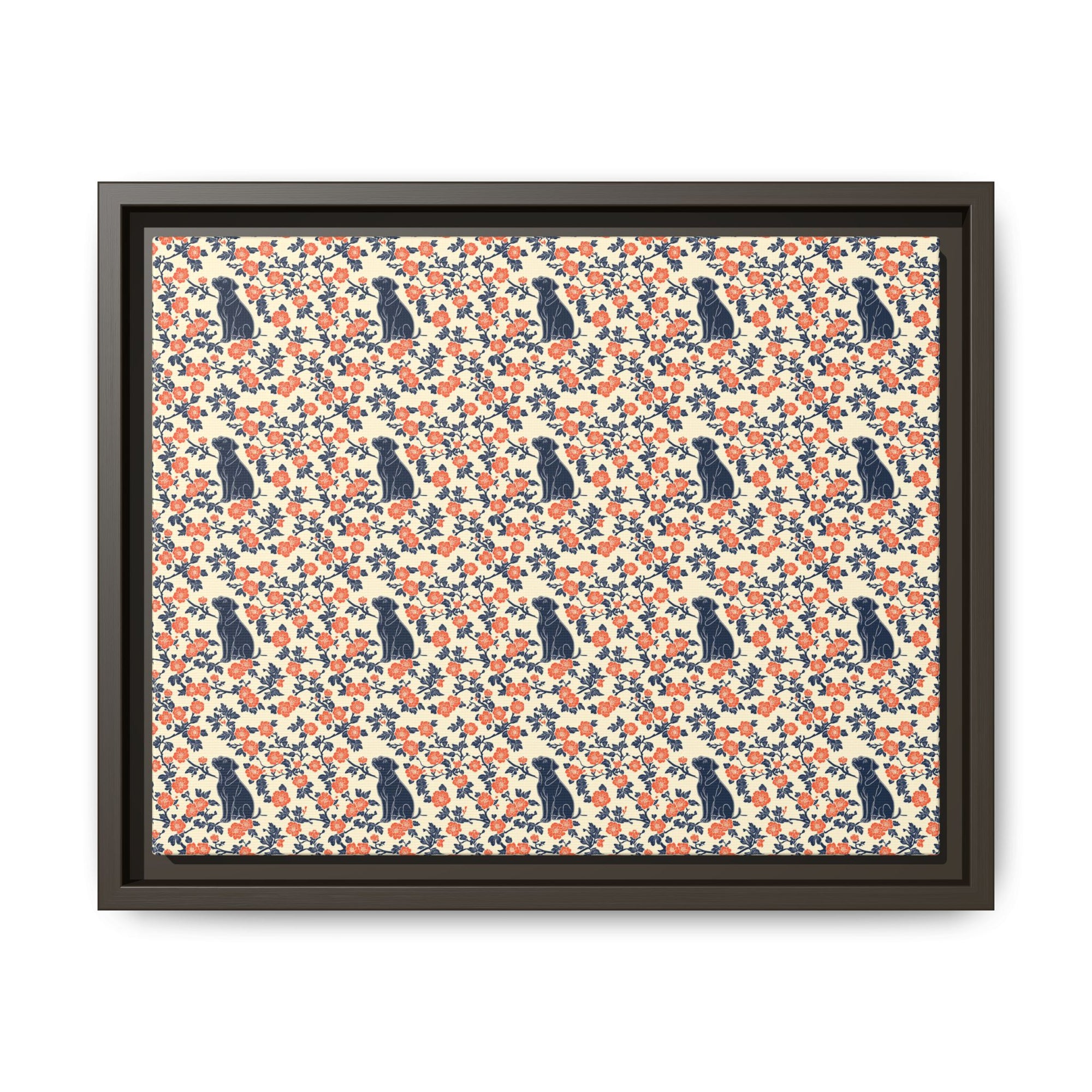 Bloomiful Lab Bouquet Matte Canvas, Framed