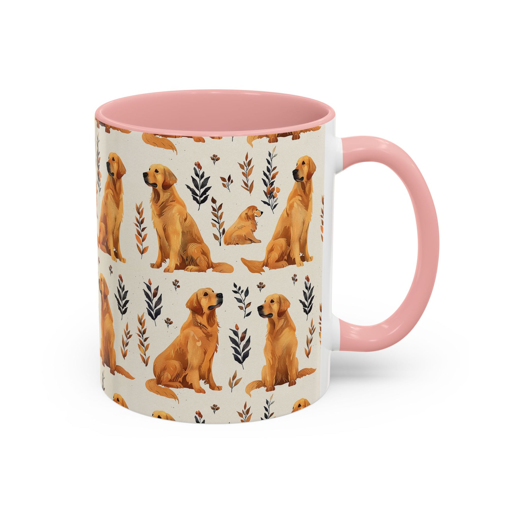 Golden Glamour Paws - Luxe Licks for Regal Retrievers Accent Coffee Mug