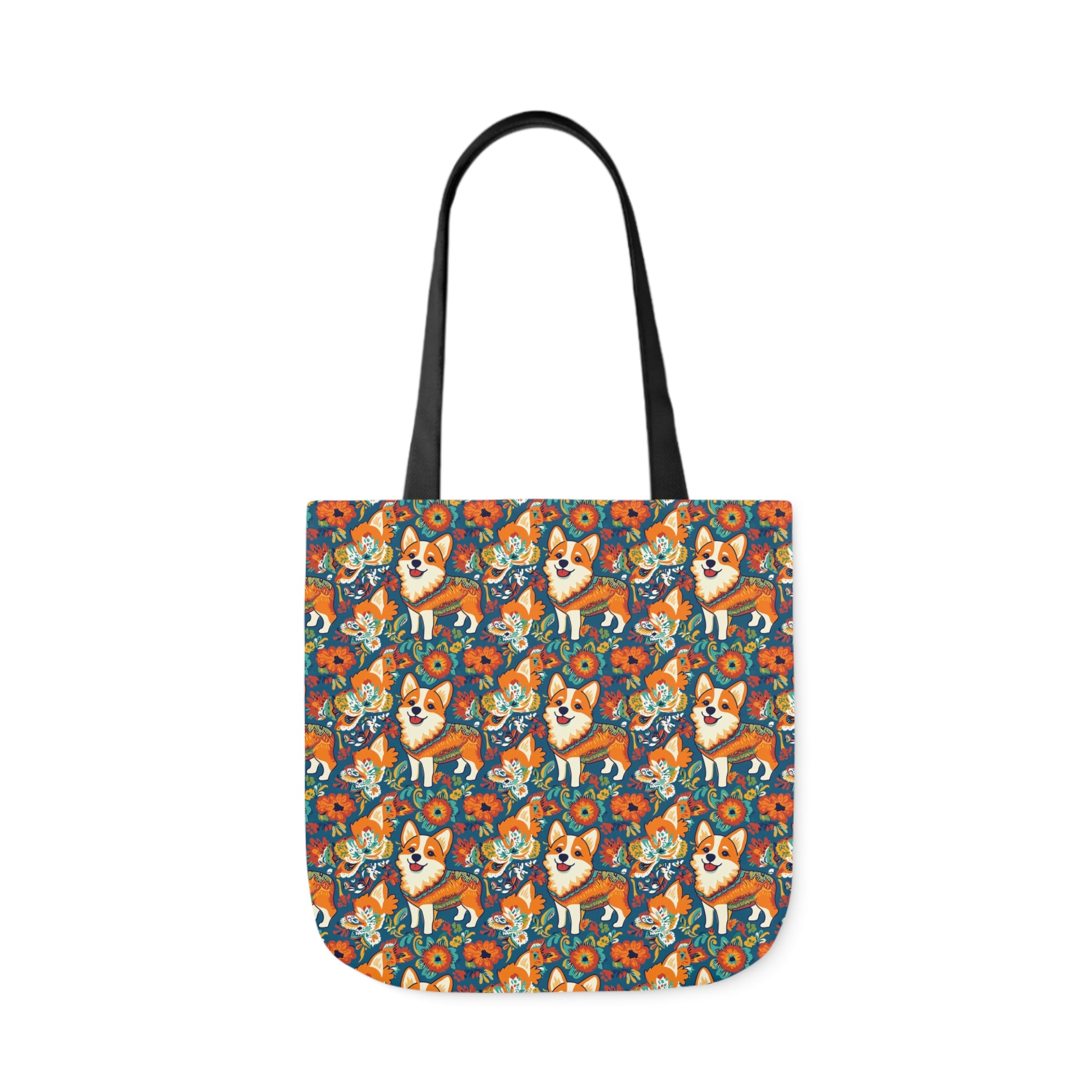 Corgi Carnival Couture Canvas Tote Bag