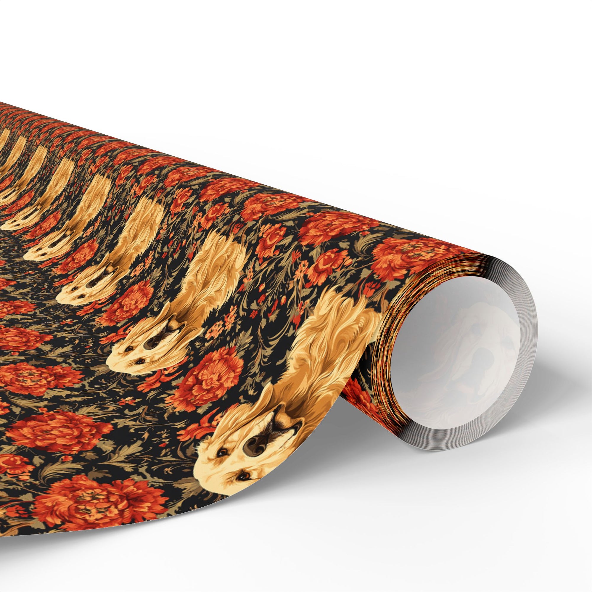 Golden Pawsatronic Tapestry Wrapping Paper