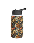 Beagle Blossoms Stainless Steel Water Bottle