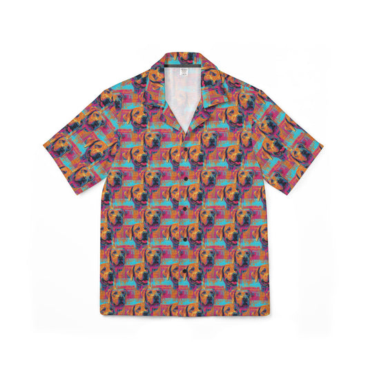 Rustic Charm Labrador Chic Men's Hawaiian Camp Shirt