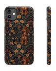 Dapper Dachshund Embroidery Elegance Slim Phone Cases