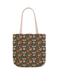 Dazzling Dachsund Blossoms & Foliage Canvas Tote Bag