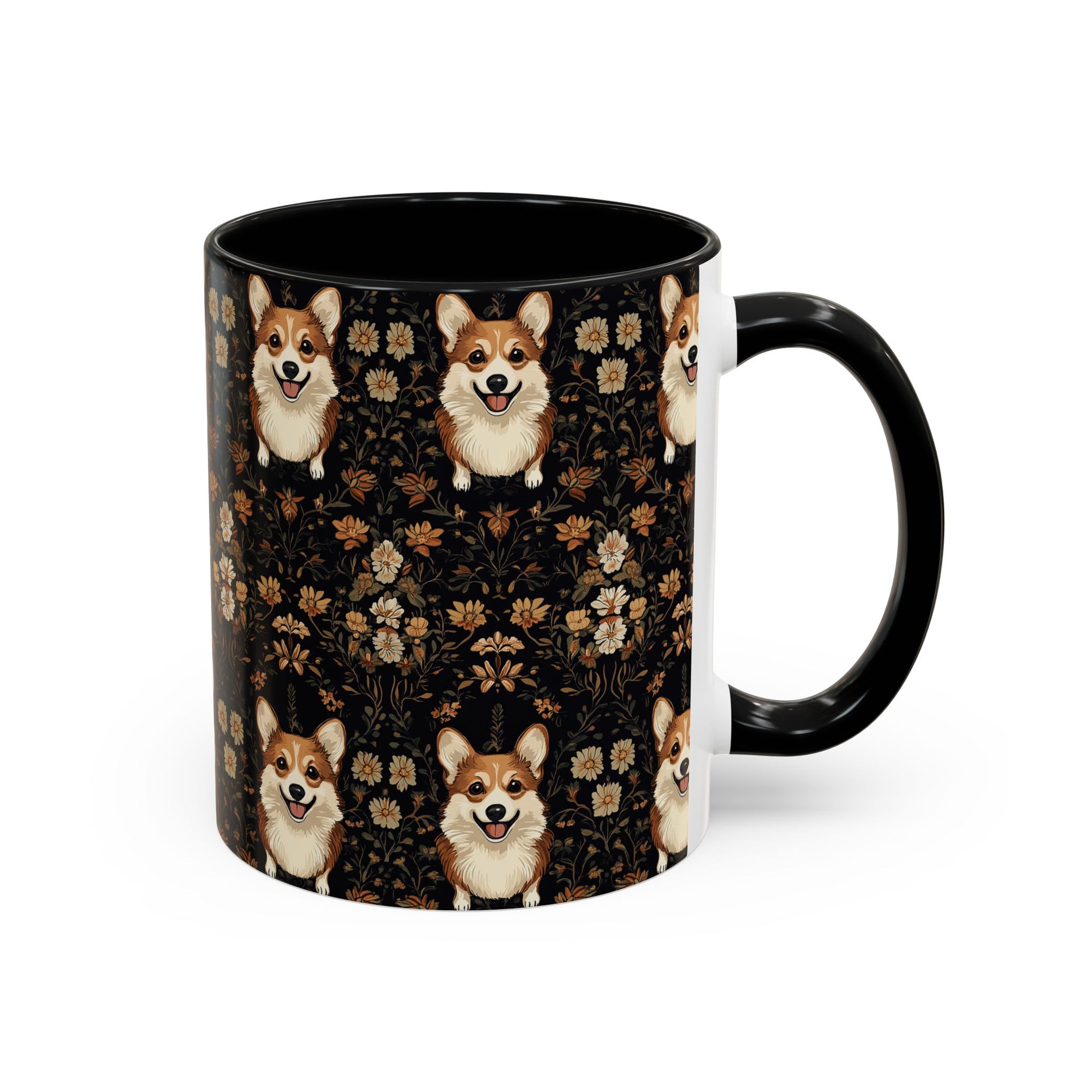 Nighttime Corgi Glow Stride Accent Coffee Mug