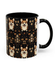 Nighttime Corgi Glow Stride Accent Coffee Mug