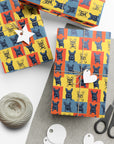 Frenchie Pop Art Pawfection Grid Gift Wrap Papers