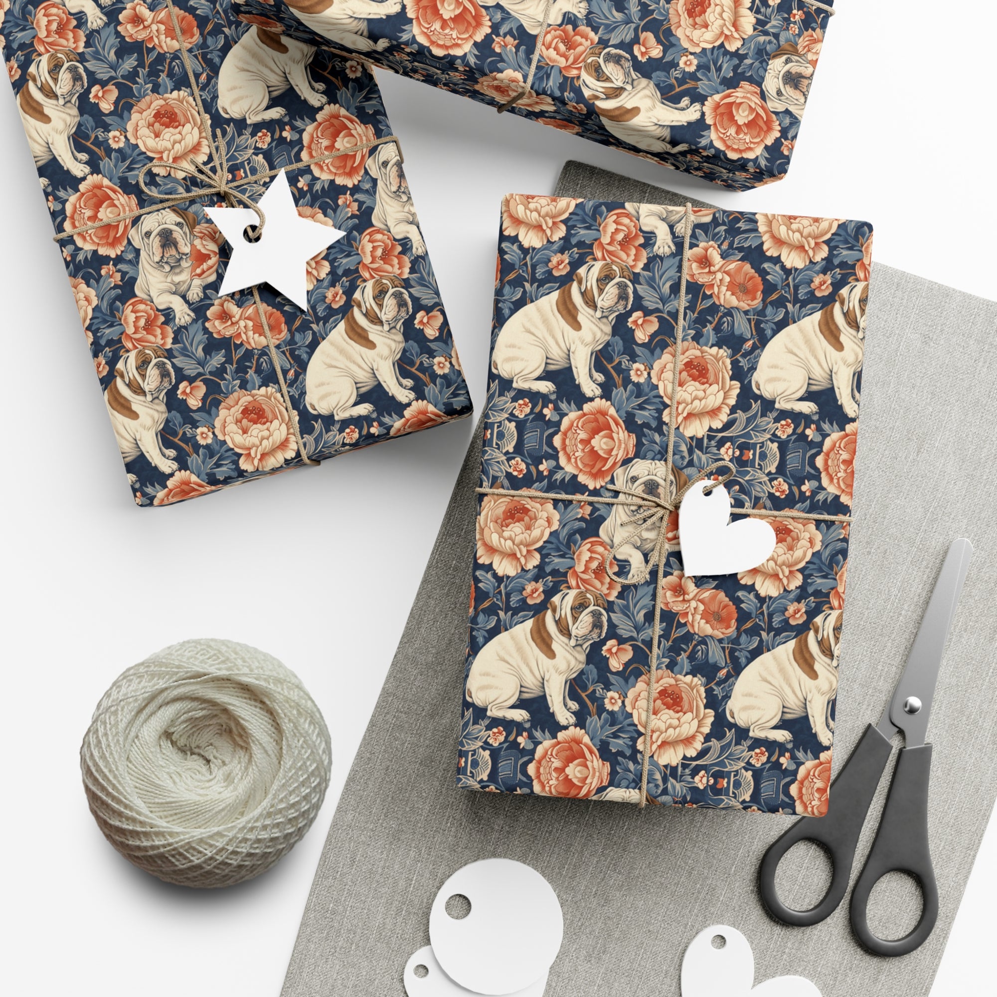 Blooming Bulldog Beauty Gift Wrap Papers