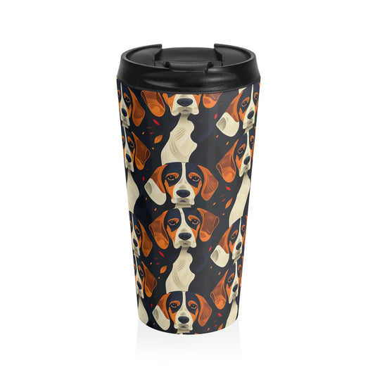 Beagle Glimmer Gaze Glamour Stainless Steel Travel Mug