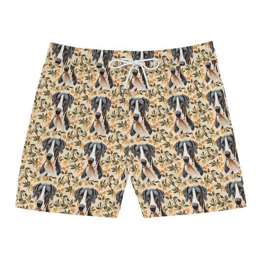 Majestic Great Dane Meadow Men's Mid-Length Swim Shorts