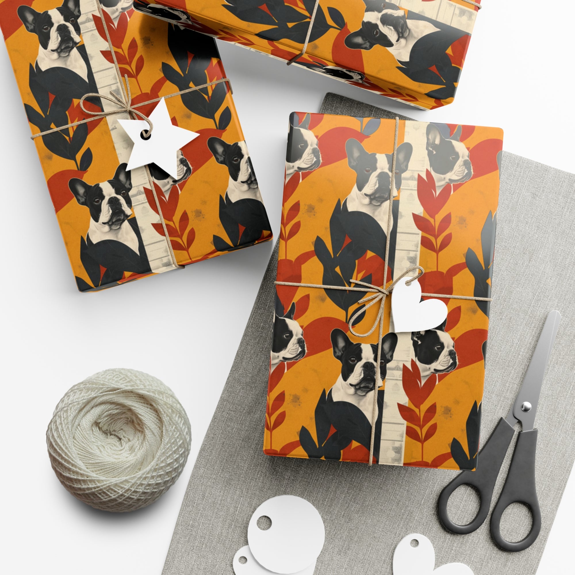 Chic Frenchie Charm Gift Wrap Papers