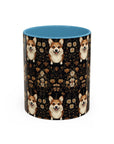 Nighttime Corgi Glow Stride Accent Coffee Mug