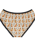 Golden Glamour Paws - Luxe Licks for Regal Retrievers Women's Briefs