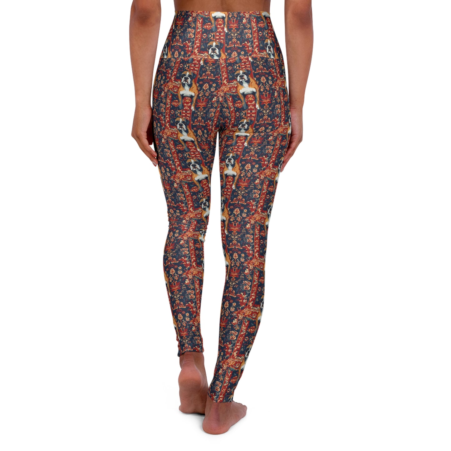 Boxer Blossom Tapestry Delight High Waisted Yoga Leggings