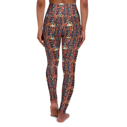 Boxer Blossom Tapestry Delight High Waisted Yoga Leggings