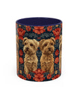 Yorkie Charm Twins Accent Coffee Mug