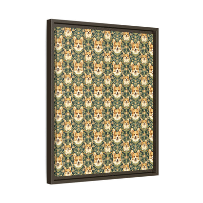 Corgi Charmz Matte Canvas, Framed