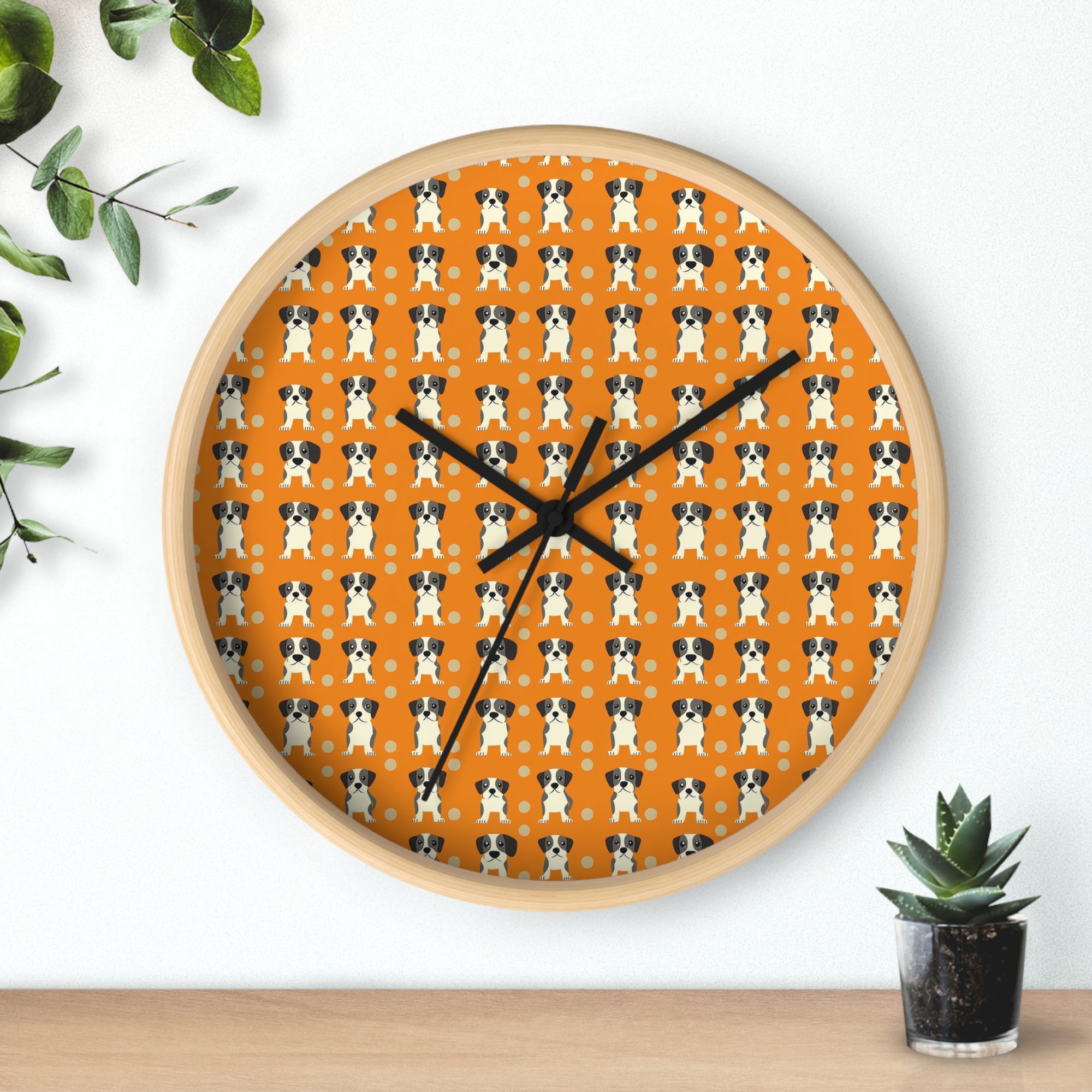 Boxer Blissful Chic Canine Wall Clock