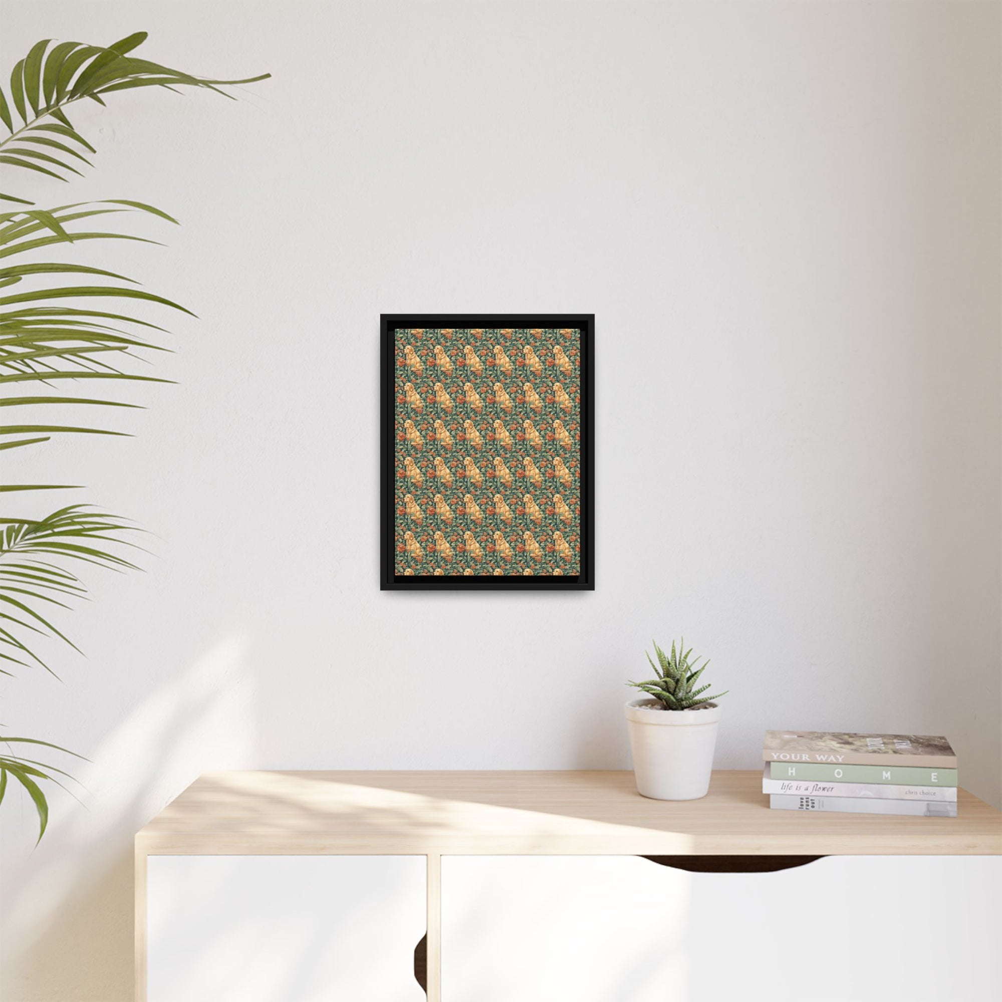 Blooming Goldie Glam Matte Canvas, Framed