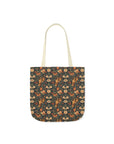 Dazzling Dachsund Blossoms & Foliage Canvas Tote Bag