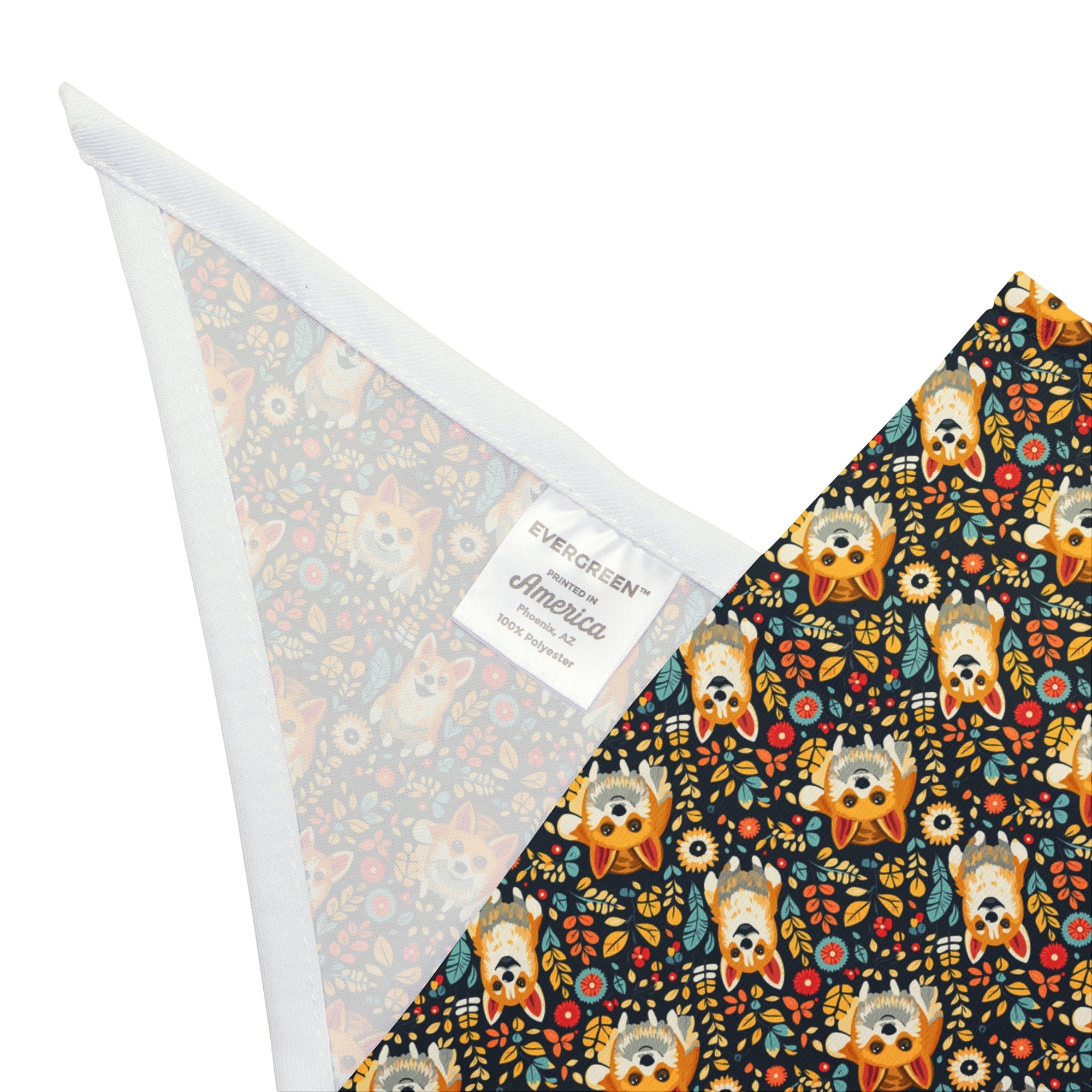 Corgi Rainbow Vine Dream Pet Bandana