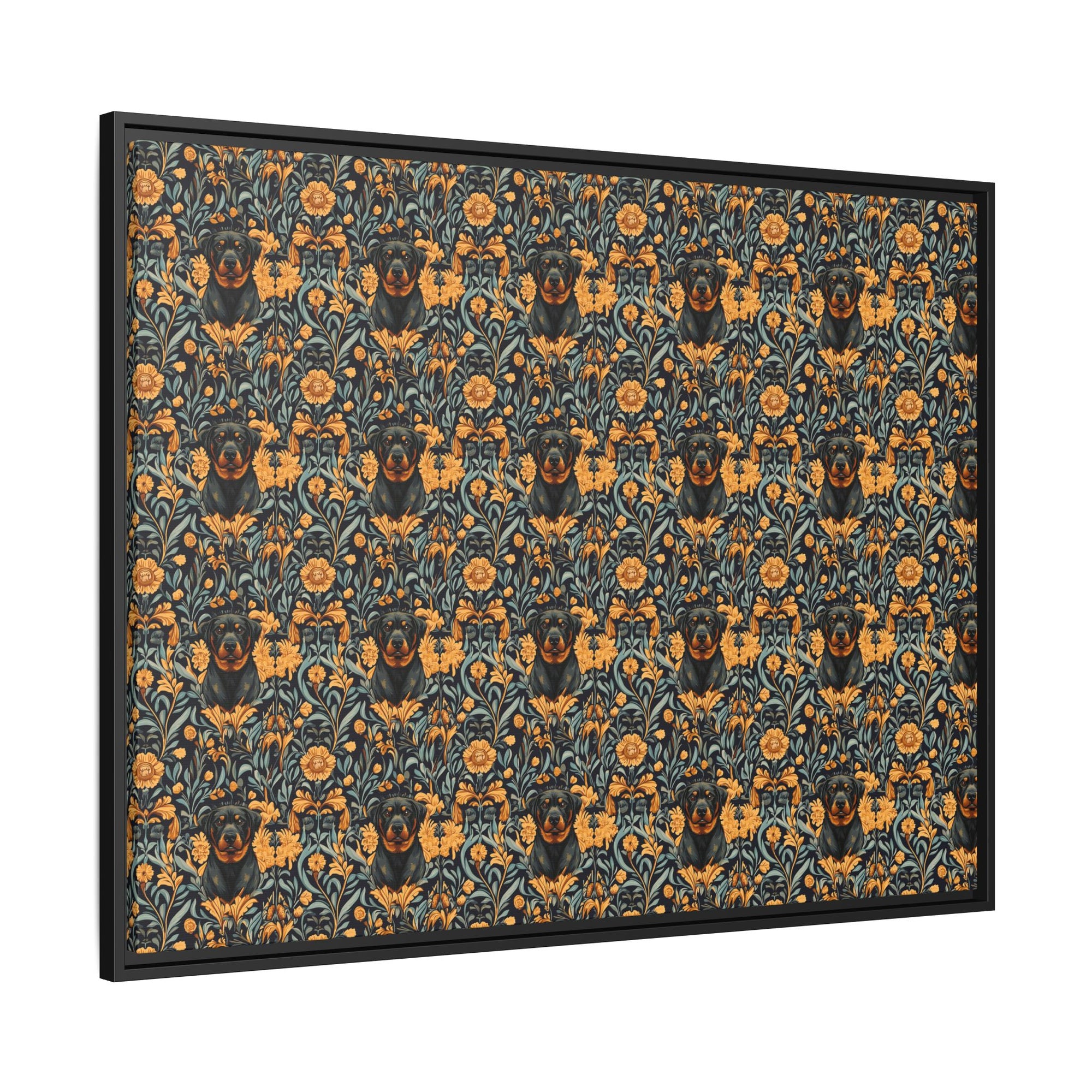 Ruffle Rottie Glamourific Matte Canvas, Framed