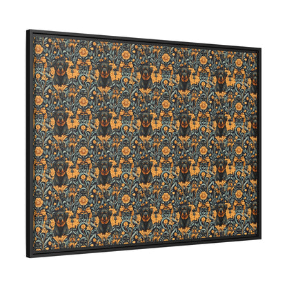 Ruffle Rottie Glamourific Matte Canvas, Framed