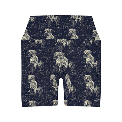 Celestial Boxer Bliss High Waisted Yoga Shorts