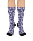 Funky Geometric Boxerista Cushioned Crew Socks