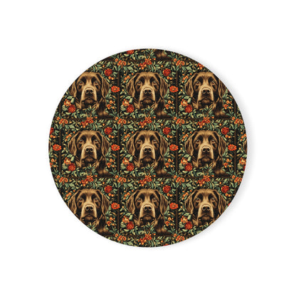 Labrador Lush Pooch Tapestry Cork Back Coaster