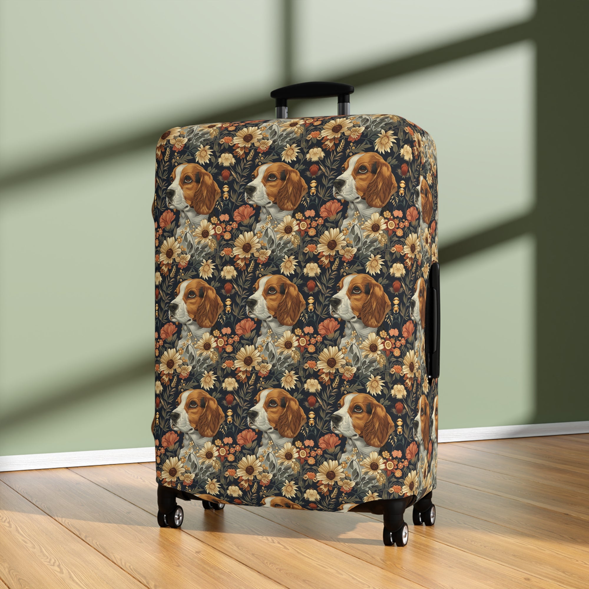 Beagle Blossoms Luggage Cover