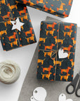 Dapper Dachshund Noir Glow Wrapping Paper