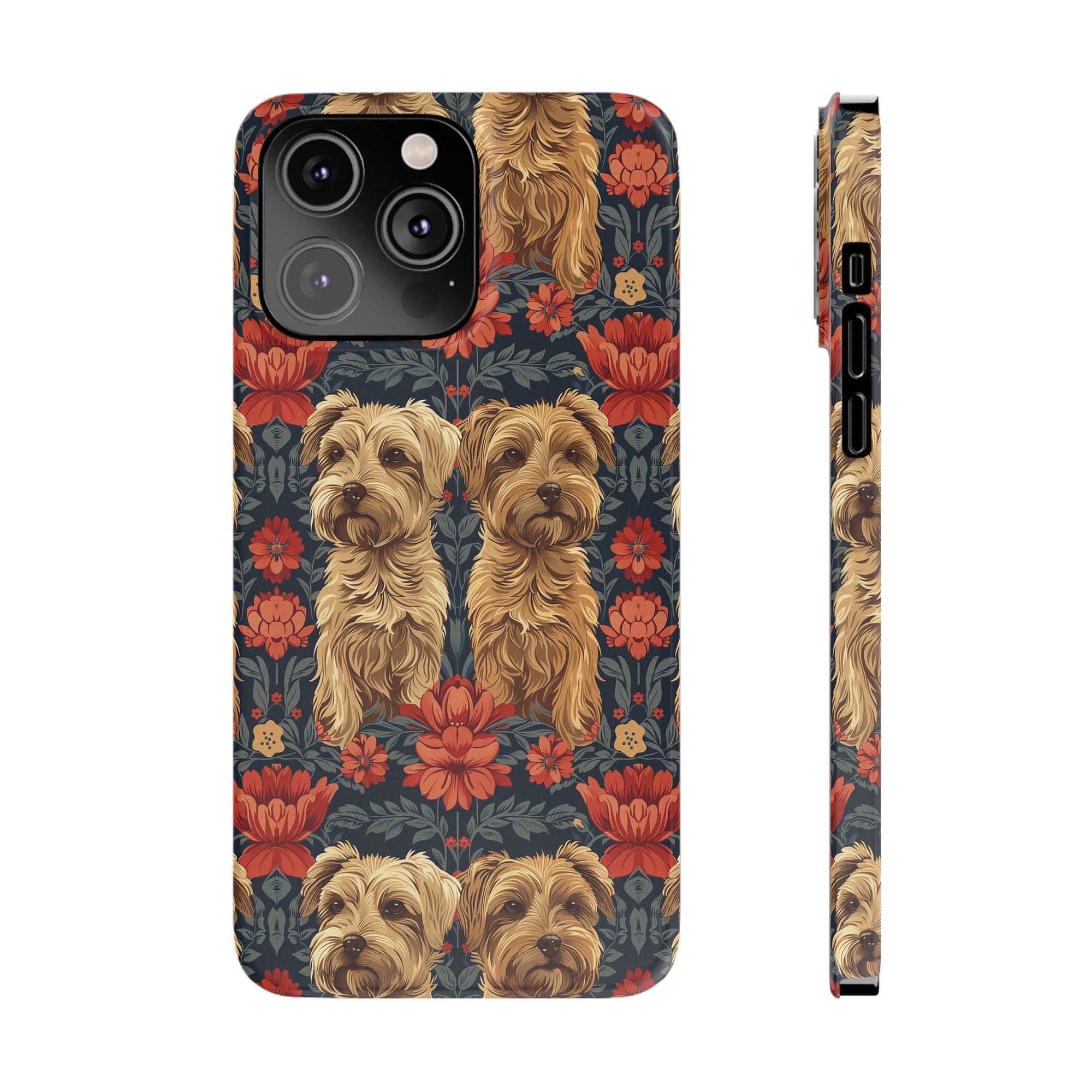 Yorkie Charm Twins Slim Phone Cases