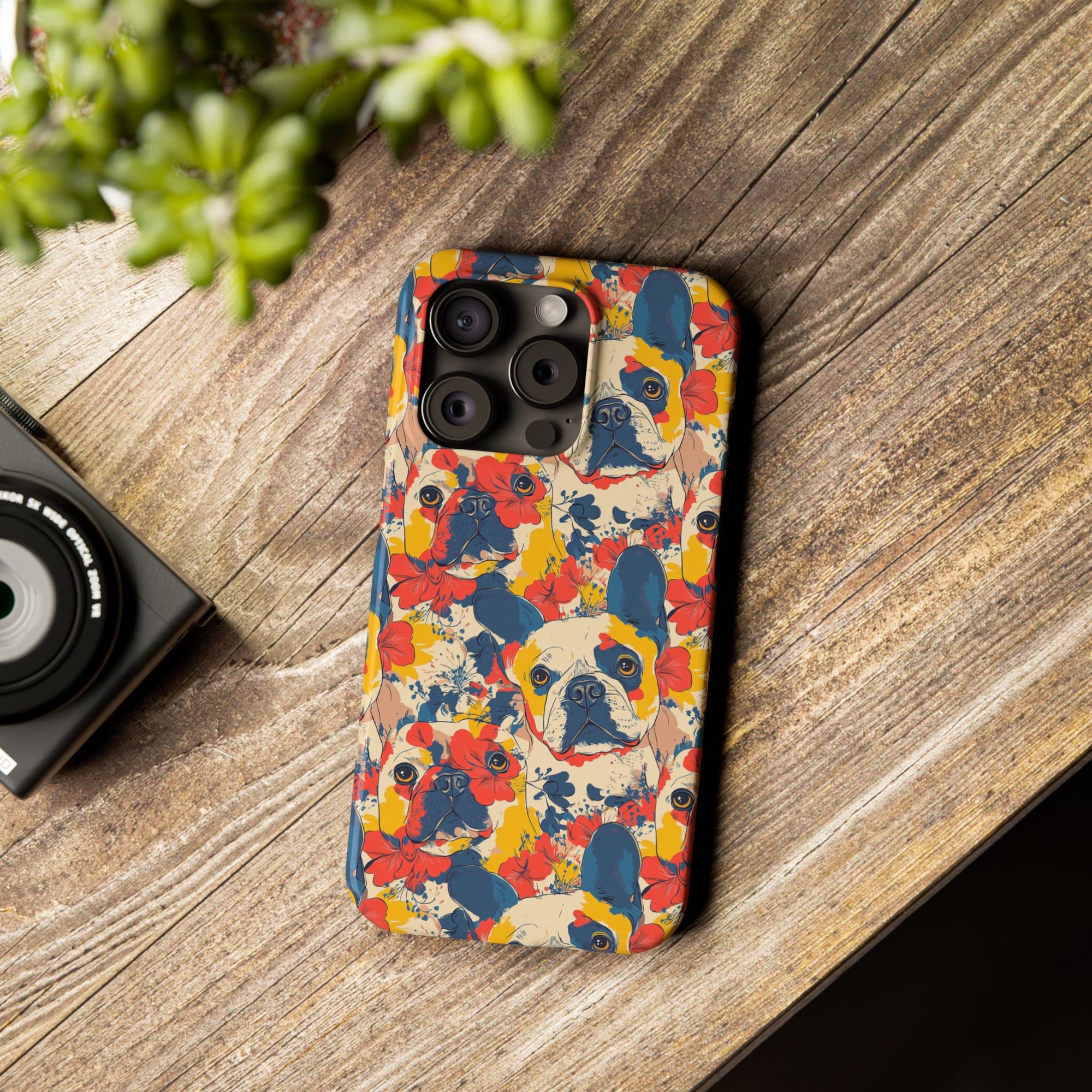 Bloom Pup Frenchietastic Splatter Slim Phone Cases