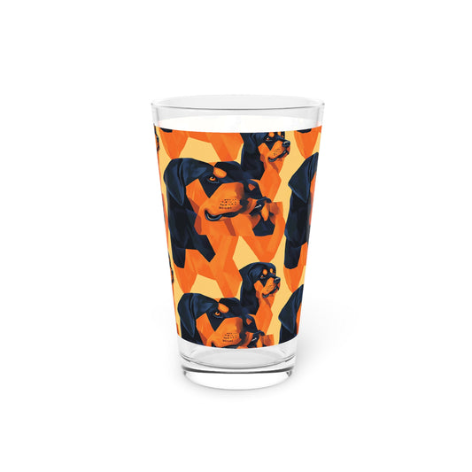 Rottweiler Chic Pawsitivity Pint Glass