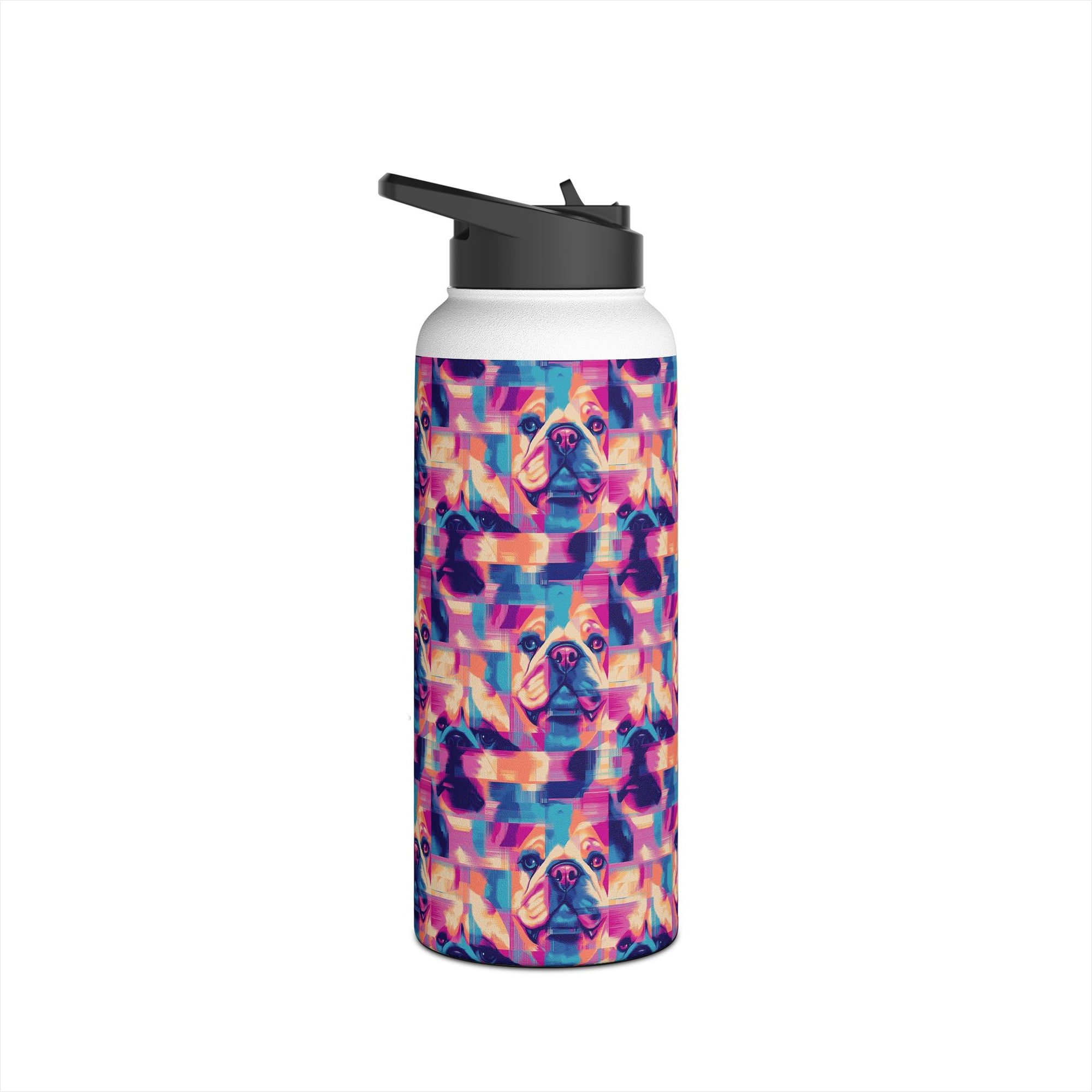 Dazzling Bulldog Chic Stainless Steel Water Bottle