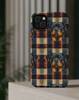 Pawsome Rottweiler Royalty Plaid Magnetic Tough Cases