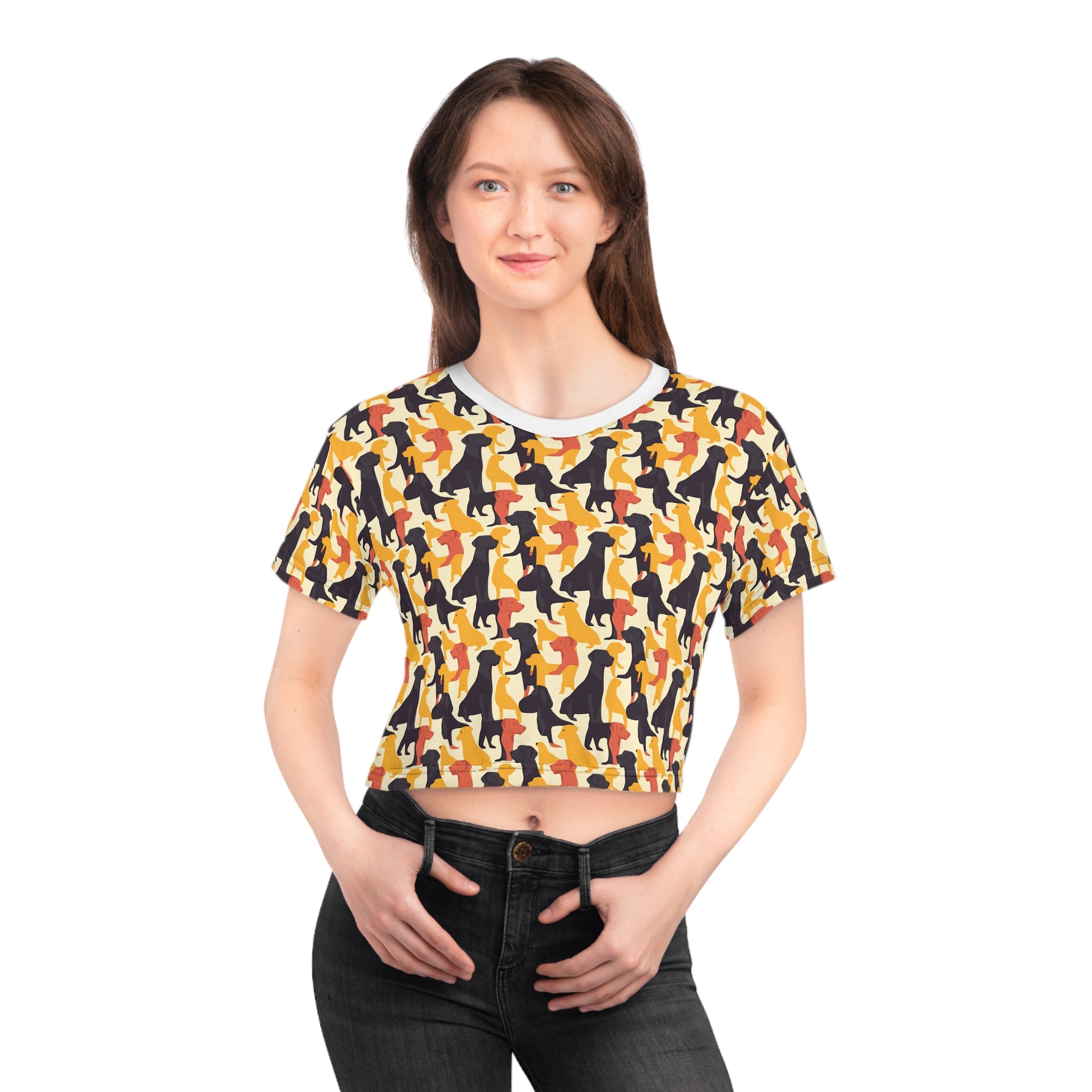 Modern Charm Labrador Chic Crop Tee