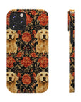 Golden Pawsatronic Tapestry Slim Phone Cases