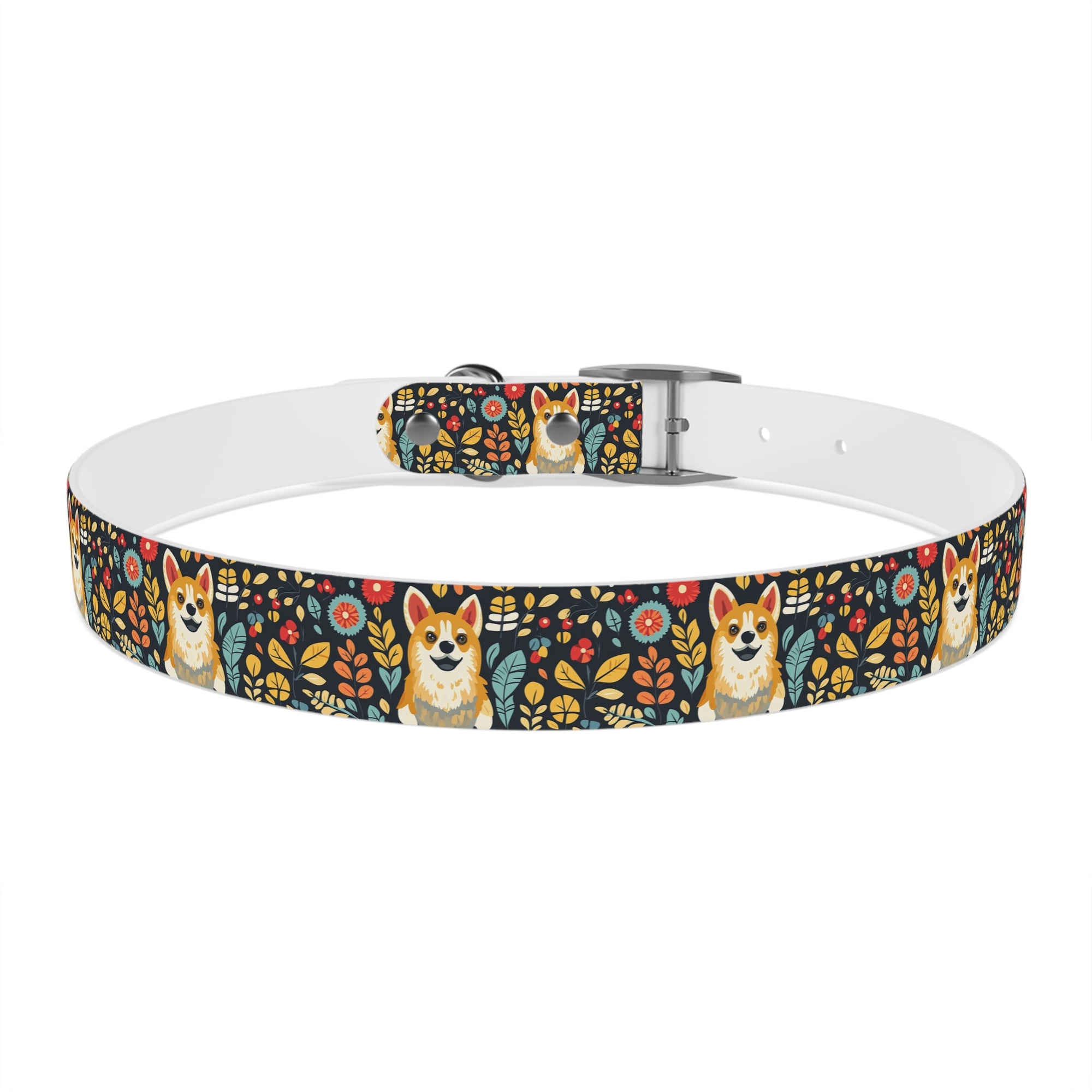 Corgi Rainbow Vine Dream Dog Collar