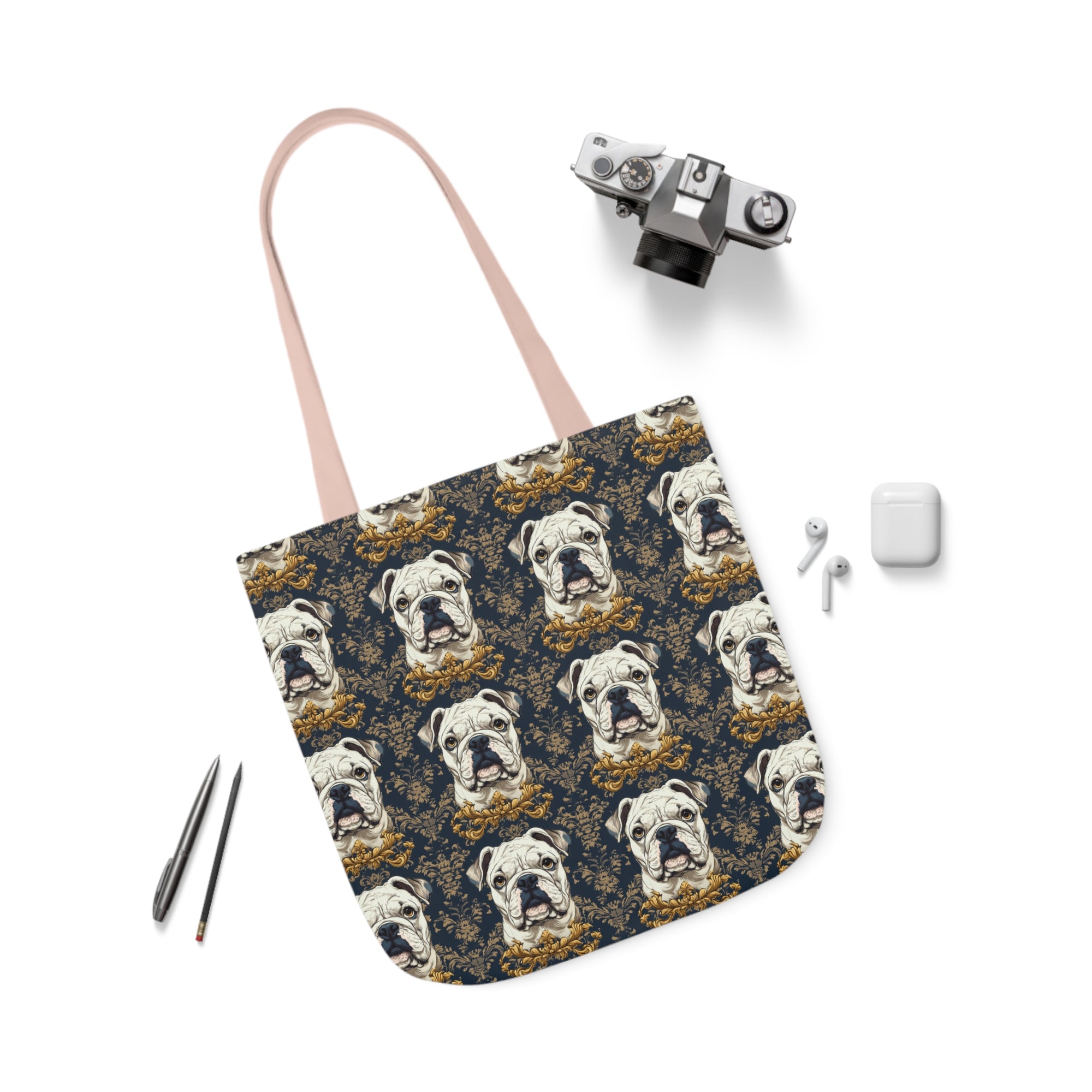 Wildwood Wanderlust Bulldog Canvas Tote Bag