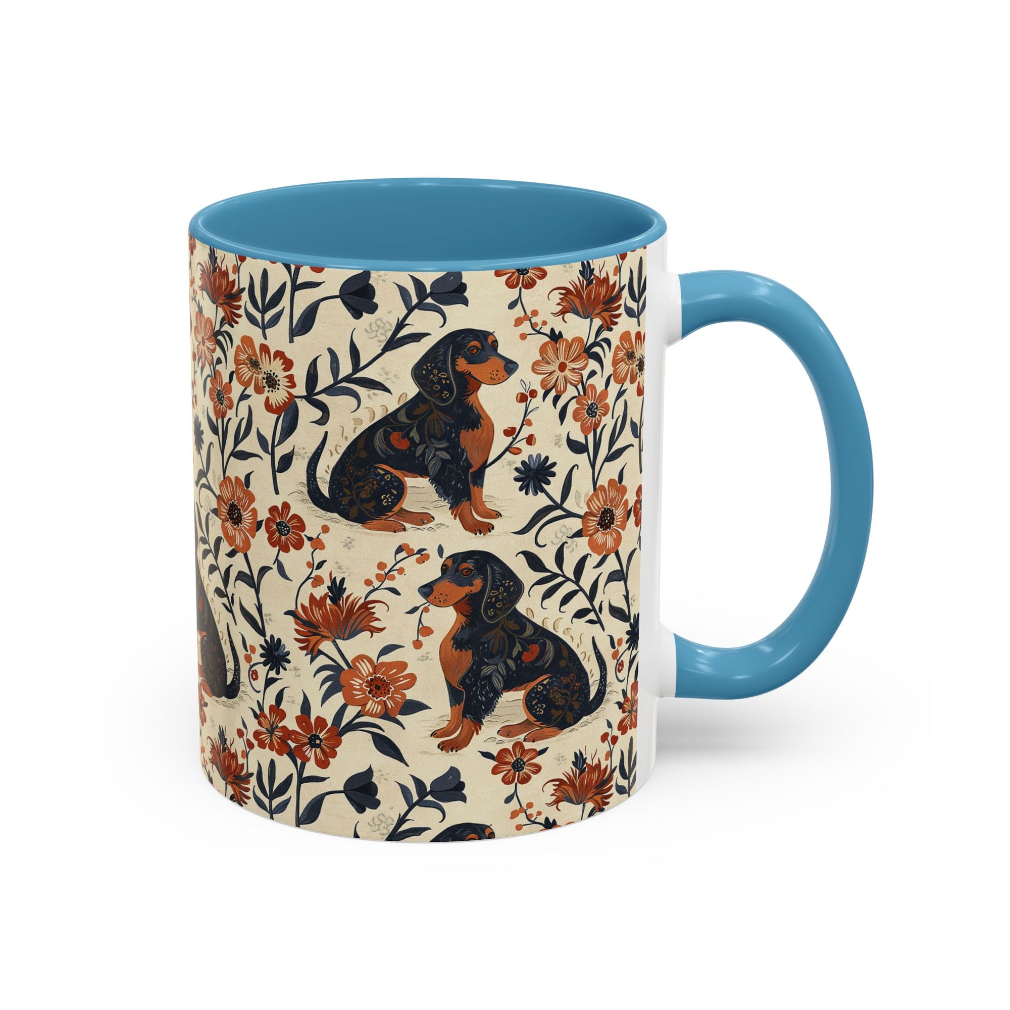 Blossoming Dachshunds Delight Accent Coffee Mug