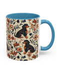 Blossoming Dachshunds Delight Accent Coffee Mug