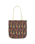 Floral Pawsome Dachsund Delight Canvas Tote Bag