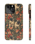 Blooming Pug Paradise Slim Phone Cases