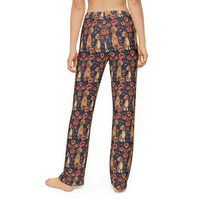 Floral Pawsome Dachsund Delight Kids Pajama Pants