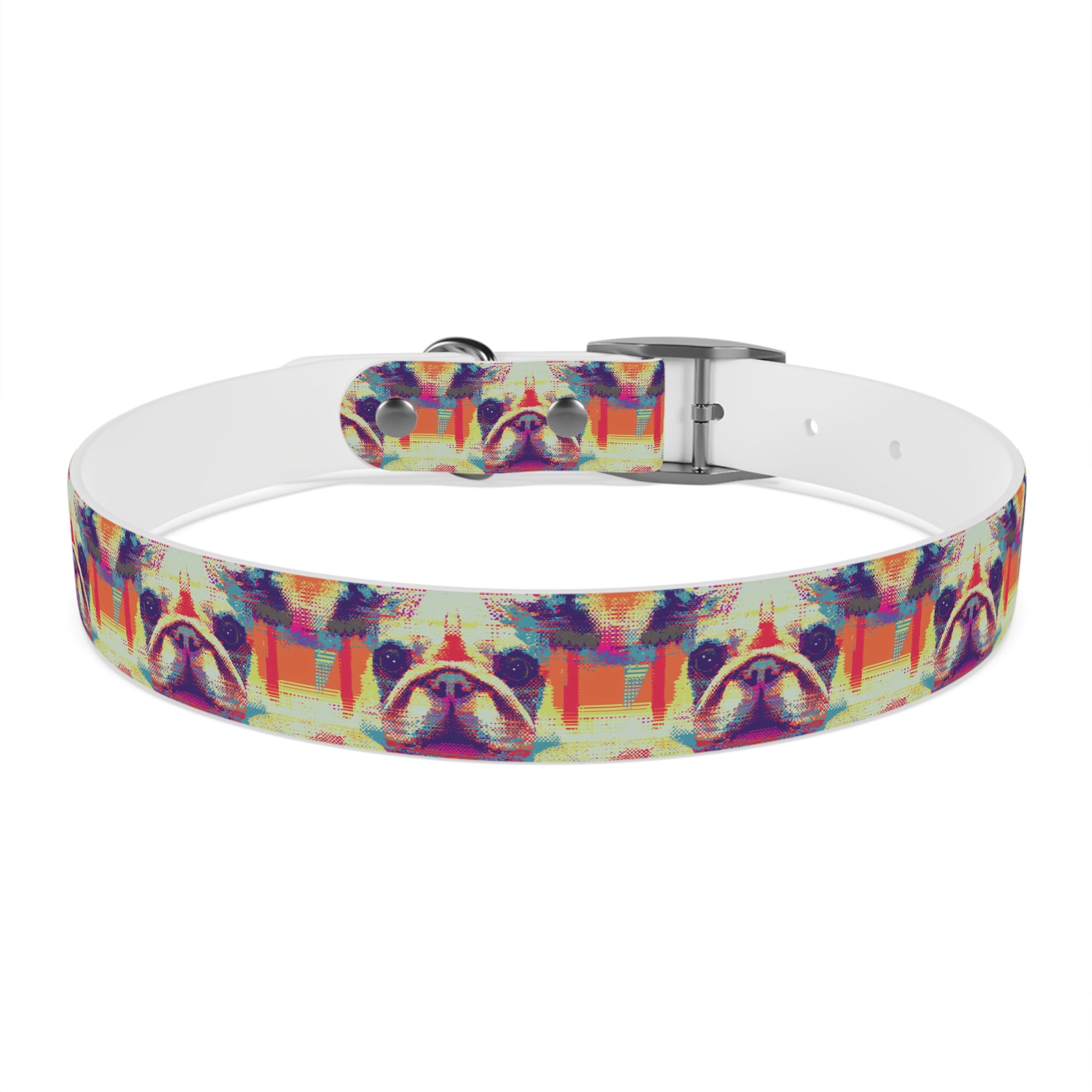 Glitchy Bulldog Blitz Dog Collar