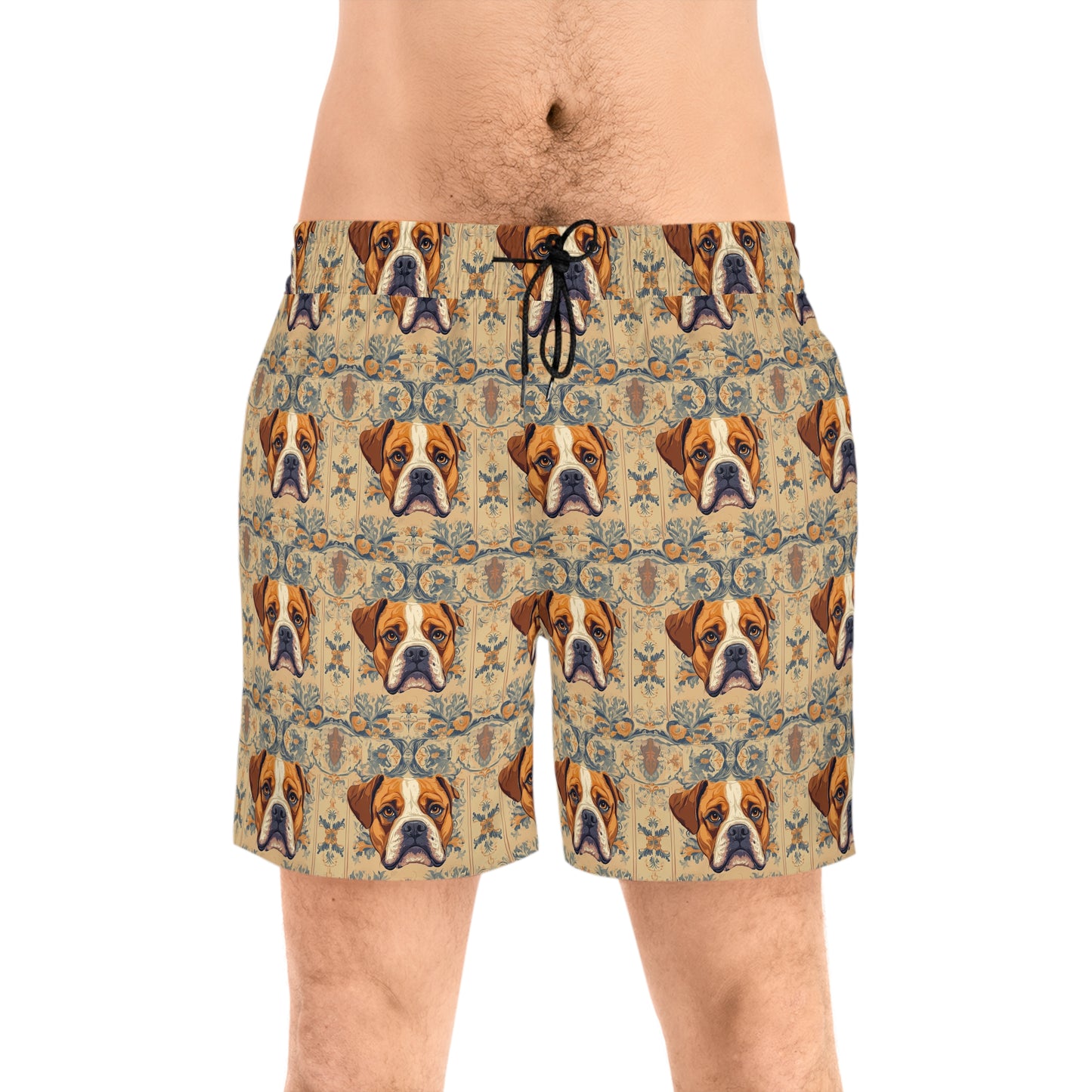 Bowtie Boxer Bliss Men's Mid-Length Swim Shorts